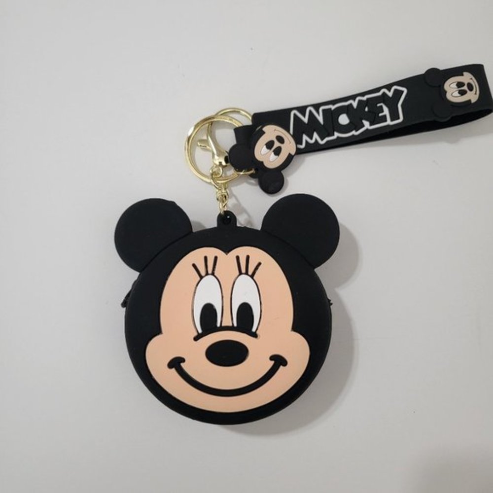 Disney Mickey Mouse Keychain PVC Coin Purse Key Charm